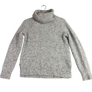 J.‎ Crew Mercantile Womens XS Grey Turtleneck Sweater Ribbed Lambs Wool Blend
